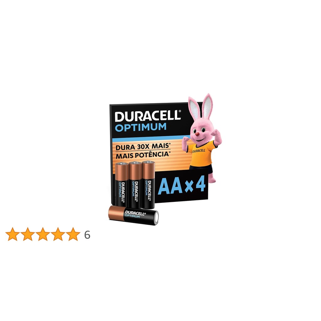 Kit 4 Unid. De Pilha Alcalina OPTIMUM AA - Duracell em Oferta na Shopee