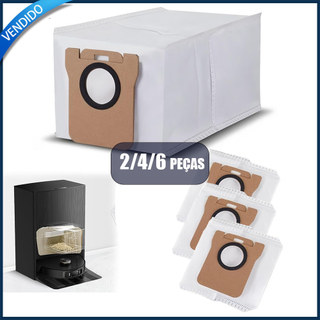 2/4/6 sacos descartáveis para aspirador para Xiaomi X10+ / X20+ / X20 Plus/H50 pro , Dreame L10s / L20 / L10