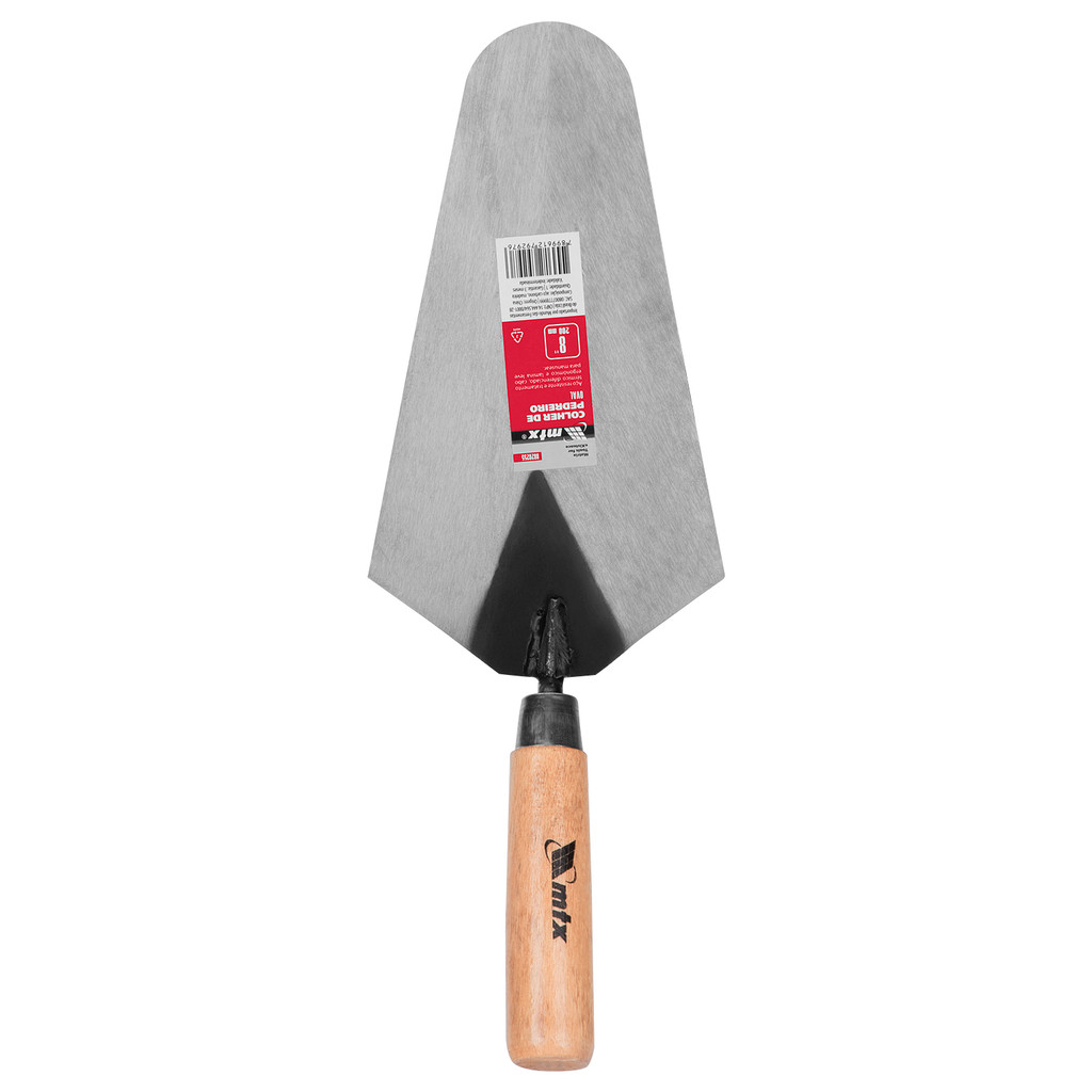 COLHER DE PEDREIRO CANTO RETO, CABO DE MADEIRA, 8POL., 200MM, 1PC // MTX em Oferta na Shopee