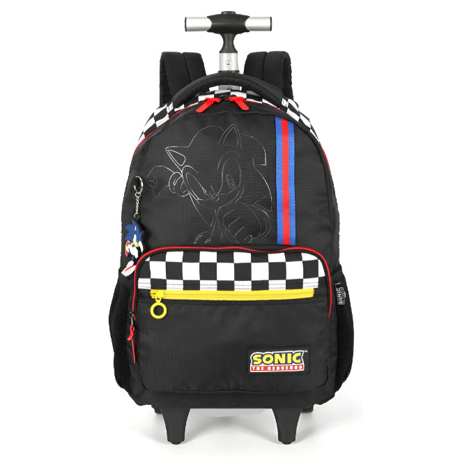 Mochila Rodinhas Carrinho Trolley Sonic Juvenil Luxcel G em Oferta na Shopee