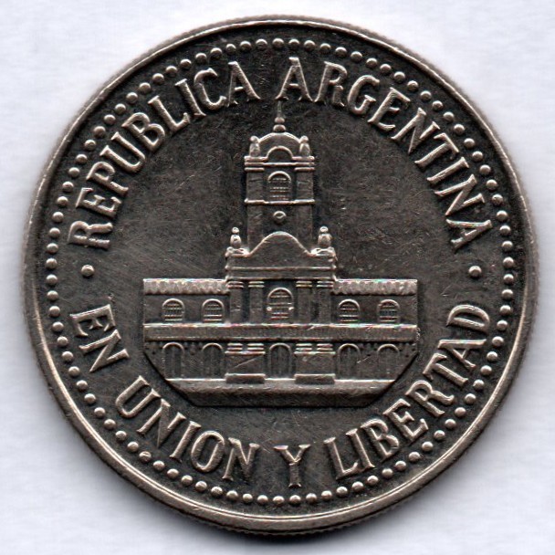 Moeda da Argentina de 25 Centavos MBC