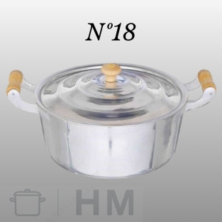 Imagem Panela Caçarola N°18 em Alumínio batido fundido grosso 1,6 Litros Cozinha LINHA/PREMIUM