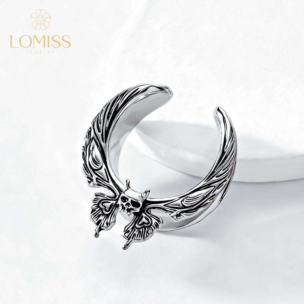 Alargador de Orelha Personalizado Aço Cirúrgico / Cobre Crânio Borboleta Modelo De Encaixe em Oferta na Shopee