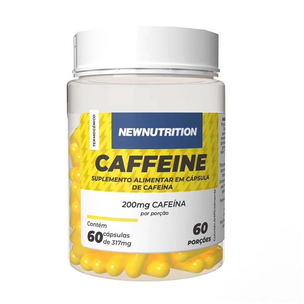 Caffeine 200mg - 60 Cápsulas - NewNutrition em Oferta na Shopee