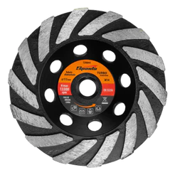 REBOLO TURBO SEGMENTADO, DIAMANTADO, ROSCA M14, 115MM, 1PC // SPARTA