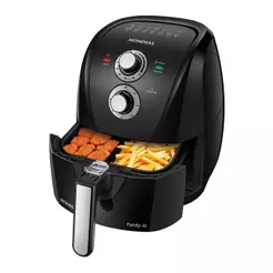 Fritadeira Sem Óleo Com Divisória Air Fryer 4L Mondial Preto/Prata 1500W AFD-40-BFS 110V
