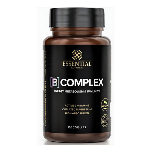 B Complex Essential Nutrition 120 Capsulas Sabor Sem Sabor
