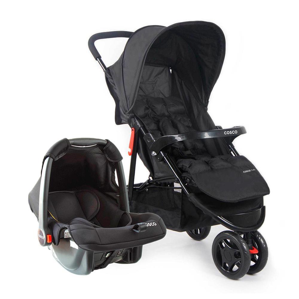 Carrinho de Bebê Travel System Toffy Duo Cosco Kids Preto em Oferta na Shopee