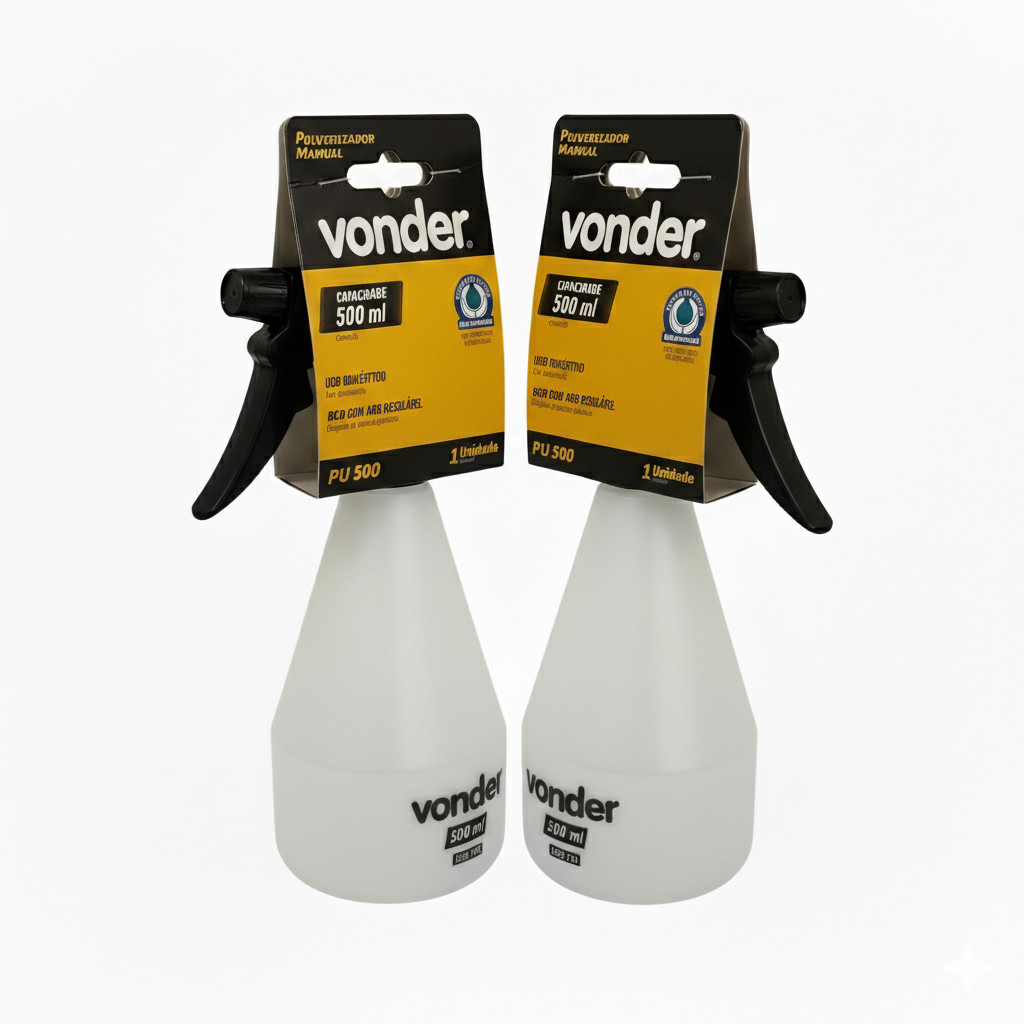 Kit 2 Pulverizador Spray Manual Pequeno Planta 500ml Vonder