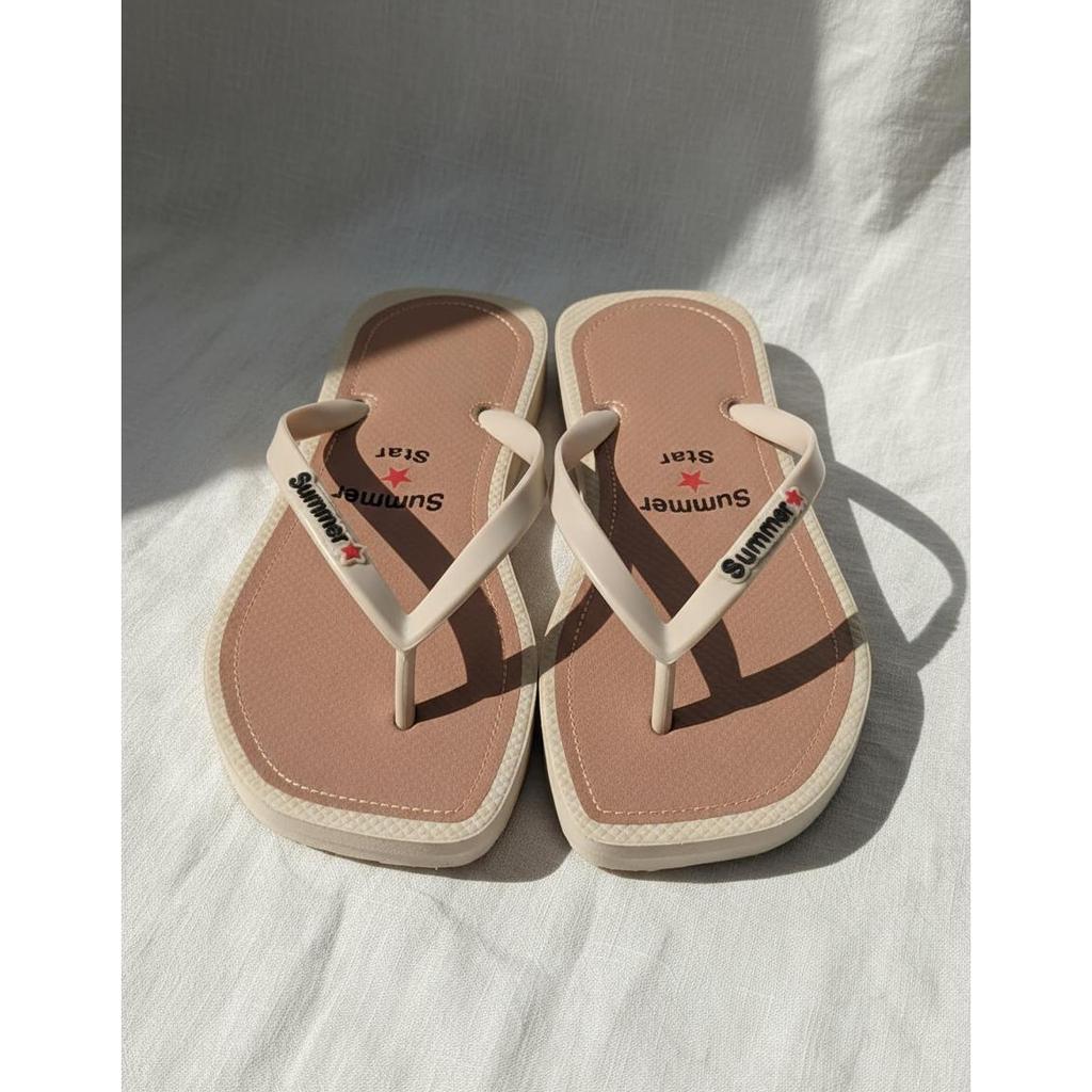 Chinelo Feminino Confortável Summer Star Design Quadrado Tendência 2025 Leve e Estiloso