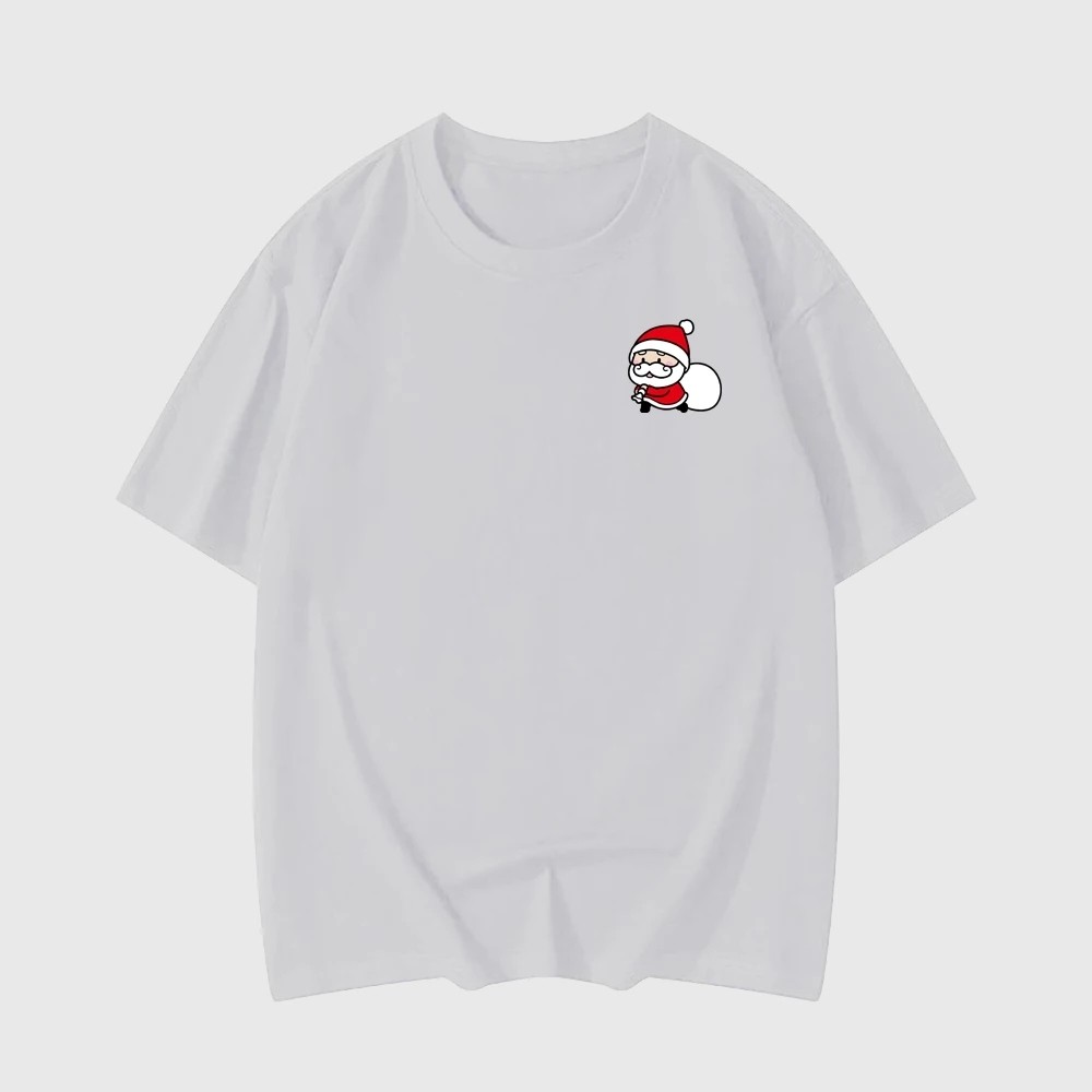 Camiseta Masculina Natal Estilosa Estampada Noel Minimalista Lançamento Camiseta 100% Algodão Plus Size - Asphalt Vibe