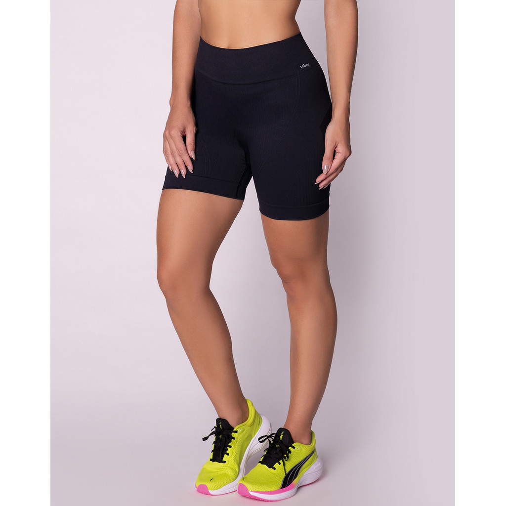 Short Selene Feminino Fitness Esportiva Sem Costura Canelado Academia Original em Oferta na Shopee