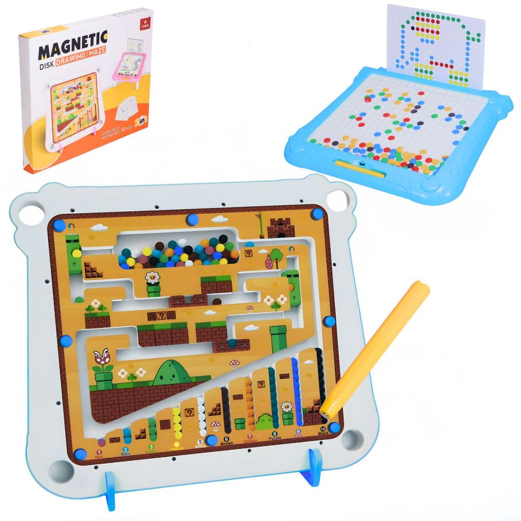 Lousa Mágica Magnética 2 em 1 Retrô Infantil Azul - Castela