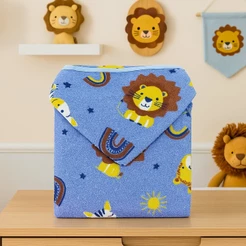 Toalha Com Capuz Bublim Sem Forro Estampa Leão 70cm x 70cm