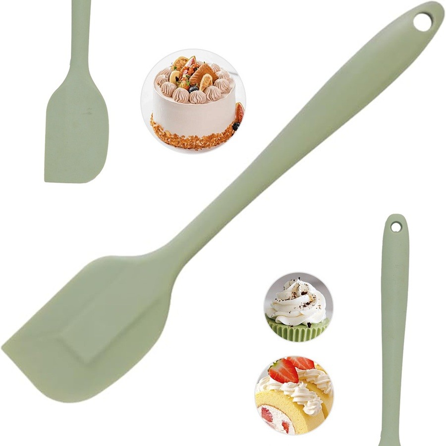 Espátula Pão Duro Silicone Fechada Raspadora 40cm Verde em Oferta na Shopee
