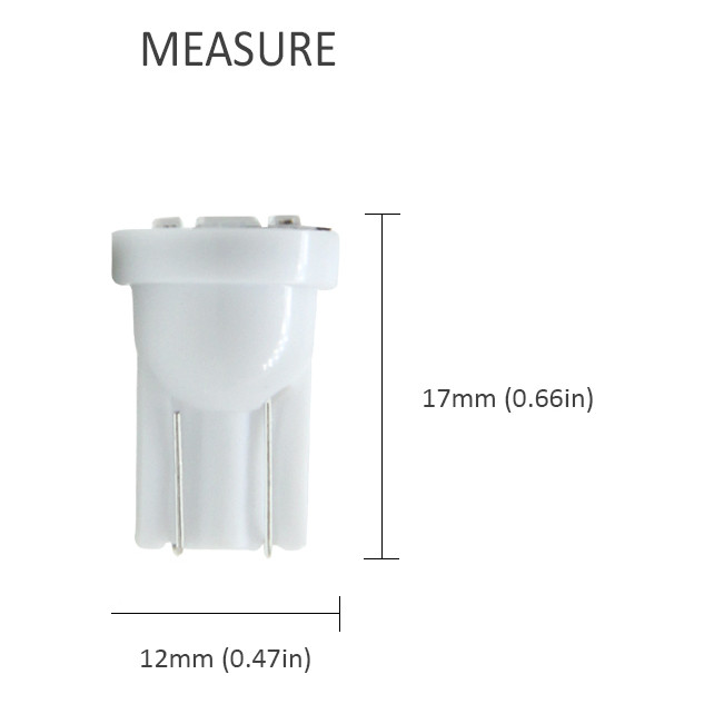 Par De Lâmpada T10 8 Led Branca Pingo Luz 6000k Veículos — imagem 2 de 2