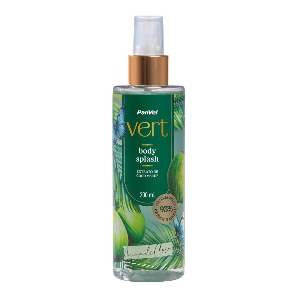 Body Splash Desodorante Corporal Água De Coco Panvel Vert 200ml em Oferta na Shopee