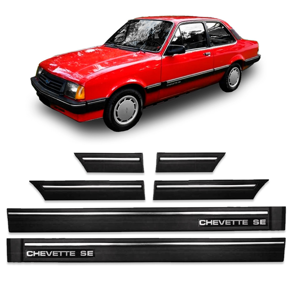 JOGO FRISO CHEVETTE SE 87 93 LARGO ADESIVO 6pcs