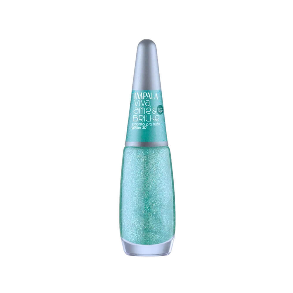 Esmalte Impala Glitter 3D Viva, Ame e Brilhe Pronta pra Tudo em Oferta na Shopee