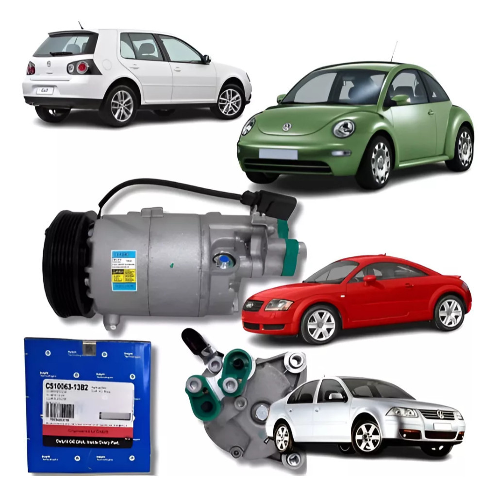 Compressor Ar Condicionado Golf /Polo/Audi/New Bettle  Original Delphi ANTI-HORÁRIO Novo Lacrado nv