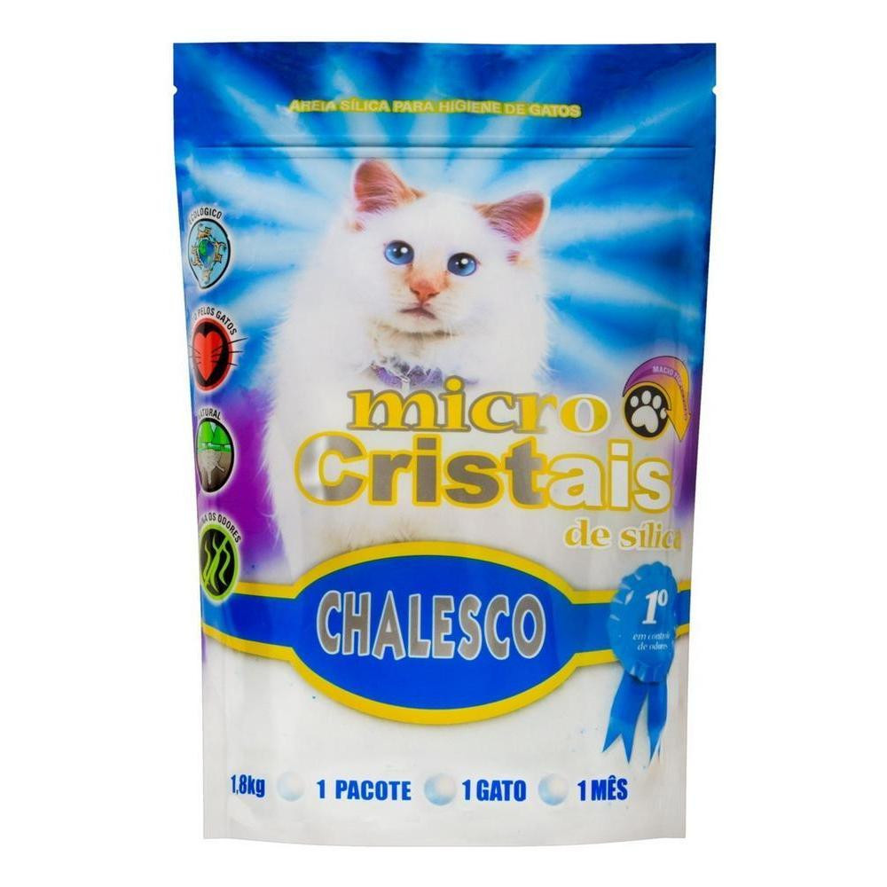 Areia Sanitária Micro Cristais de Sílica em Gel Embalagem 1,8Kg Chalesco em Oferta na Shopee