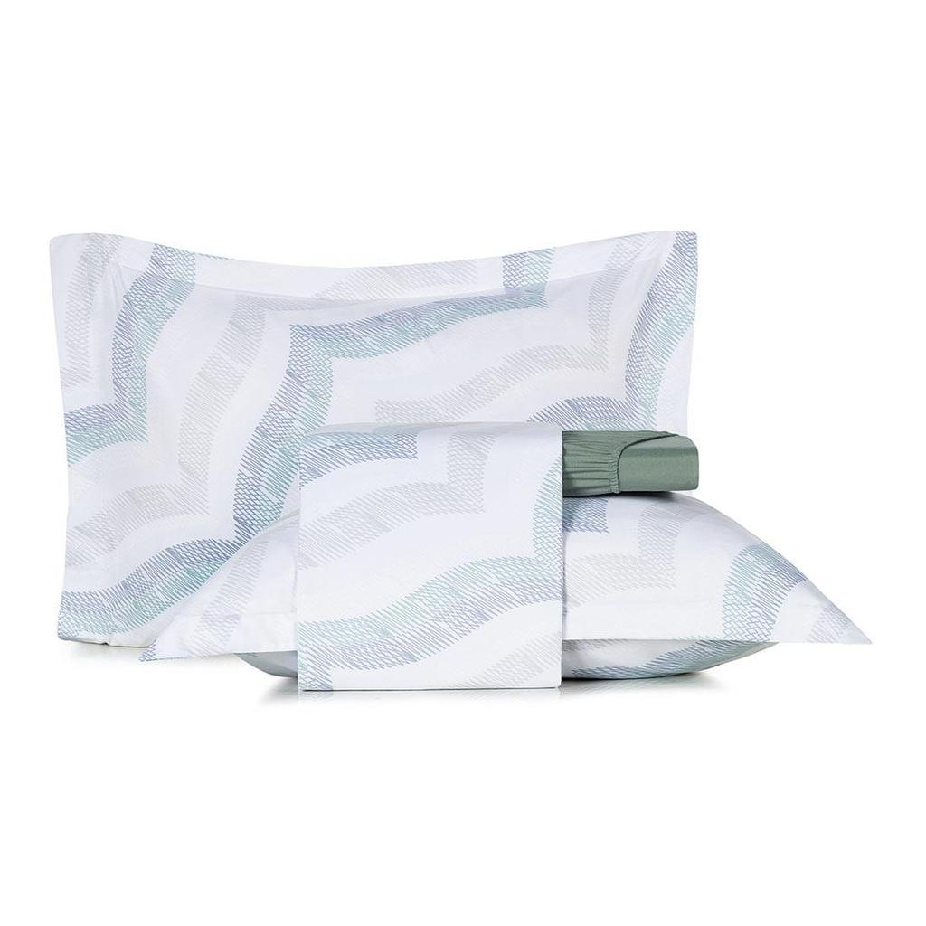 Jogo de Cama King Altenburg 4 Peças Toque Acetinado Marine em Oferta na Shopee