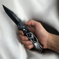 Canivete Automatico Saque Rapido Com Trava Clip de bolso metal inox Caça Pesca Camping Escorpiao