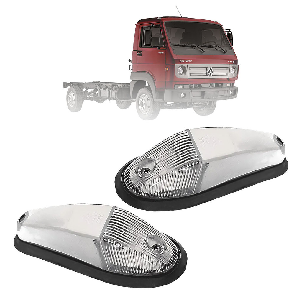 Kit 2 Lanternas Externa Led Delimitadora de Teto VW Delivery 2000 2001 2002 2003 2004 2005 a 2018