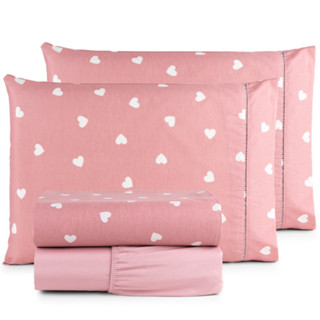 Jogo De lençol 100% Algodão Ponto Palito Estampado  Casal Padrão 4 Peças -  PROMOÇÃO em Oferta na Shopee