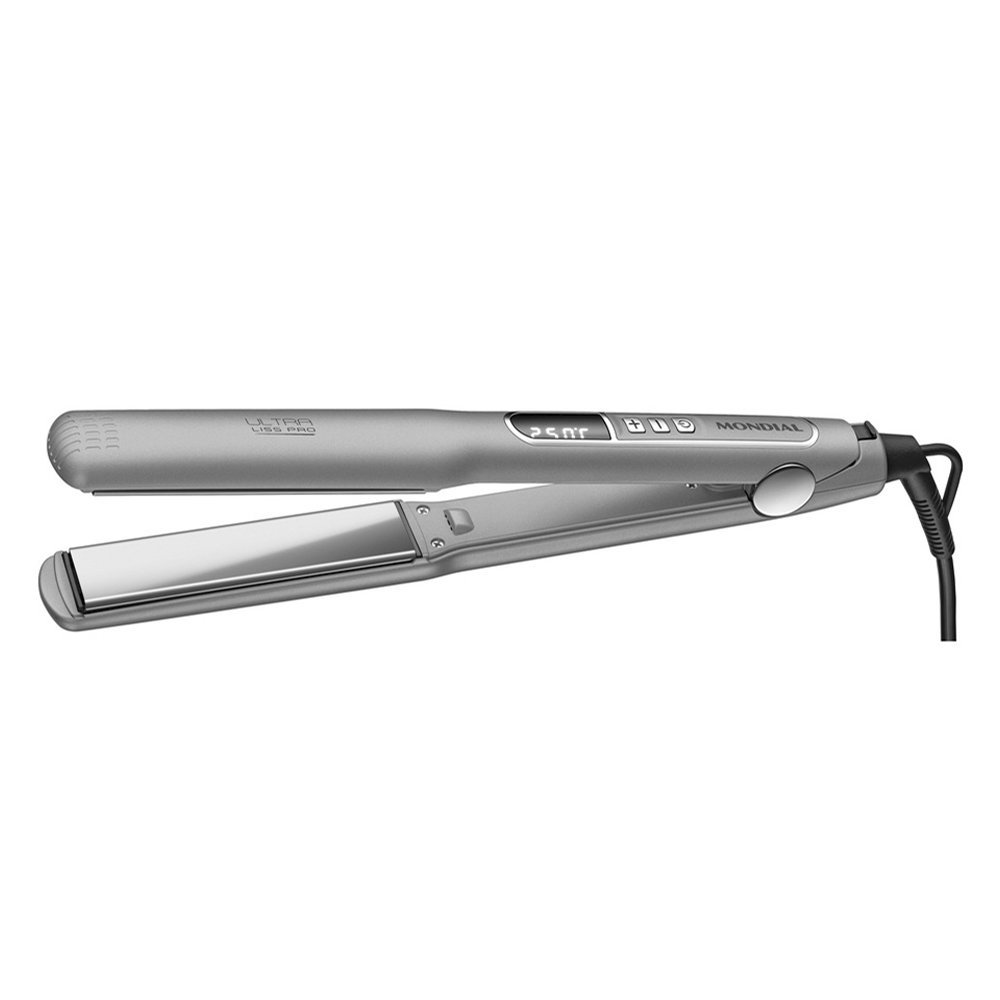 Prancha Alisadora Mondial P-02-PRO - Ultra Liss, Prata, 55W, Bivolt