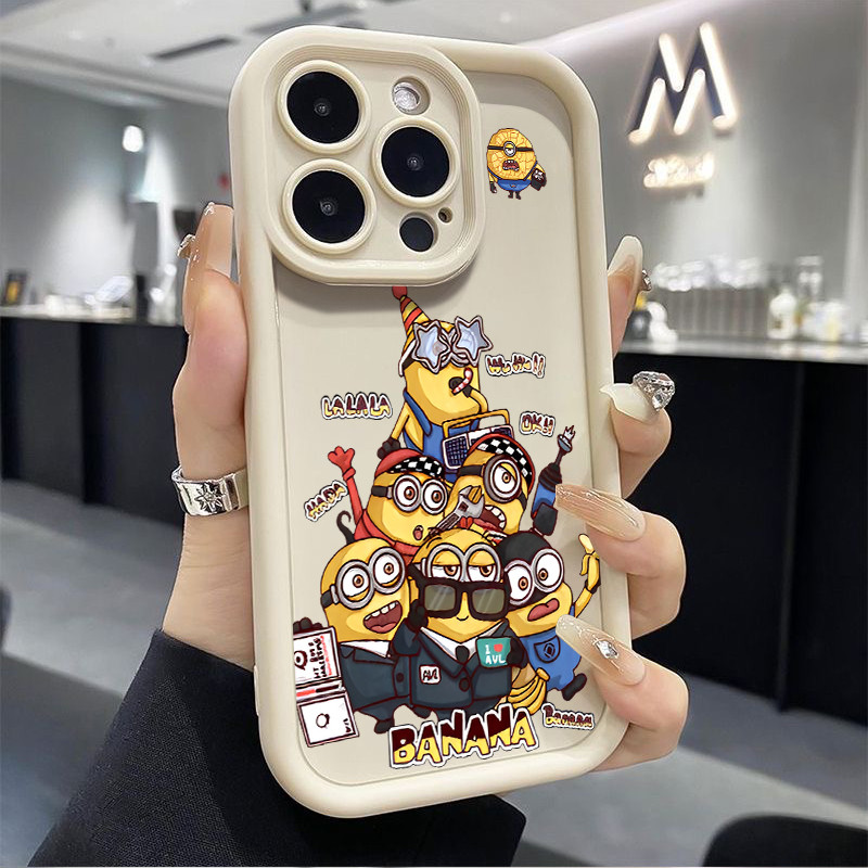 Capinha de Minions Para MOTO E22 40 G24 G34 G14 G52 G10/G20/G30 G22 G54 G60 G84 Capa de telefone Resistente A Choques