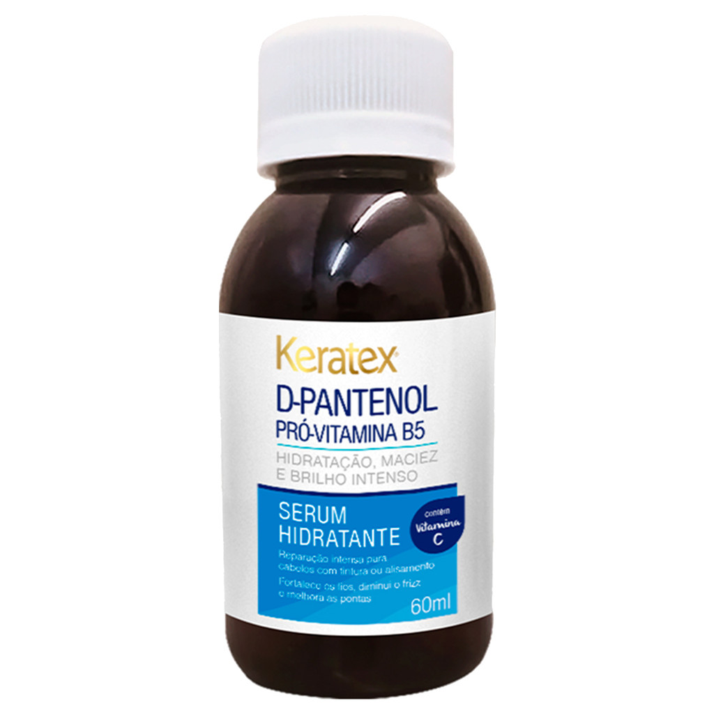 D-Pantenol Serum Hidratante Pró-Vitamina B5 60ml Keratex em Oferta na Shopee