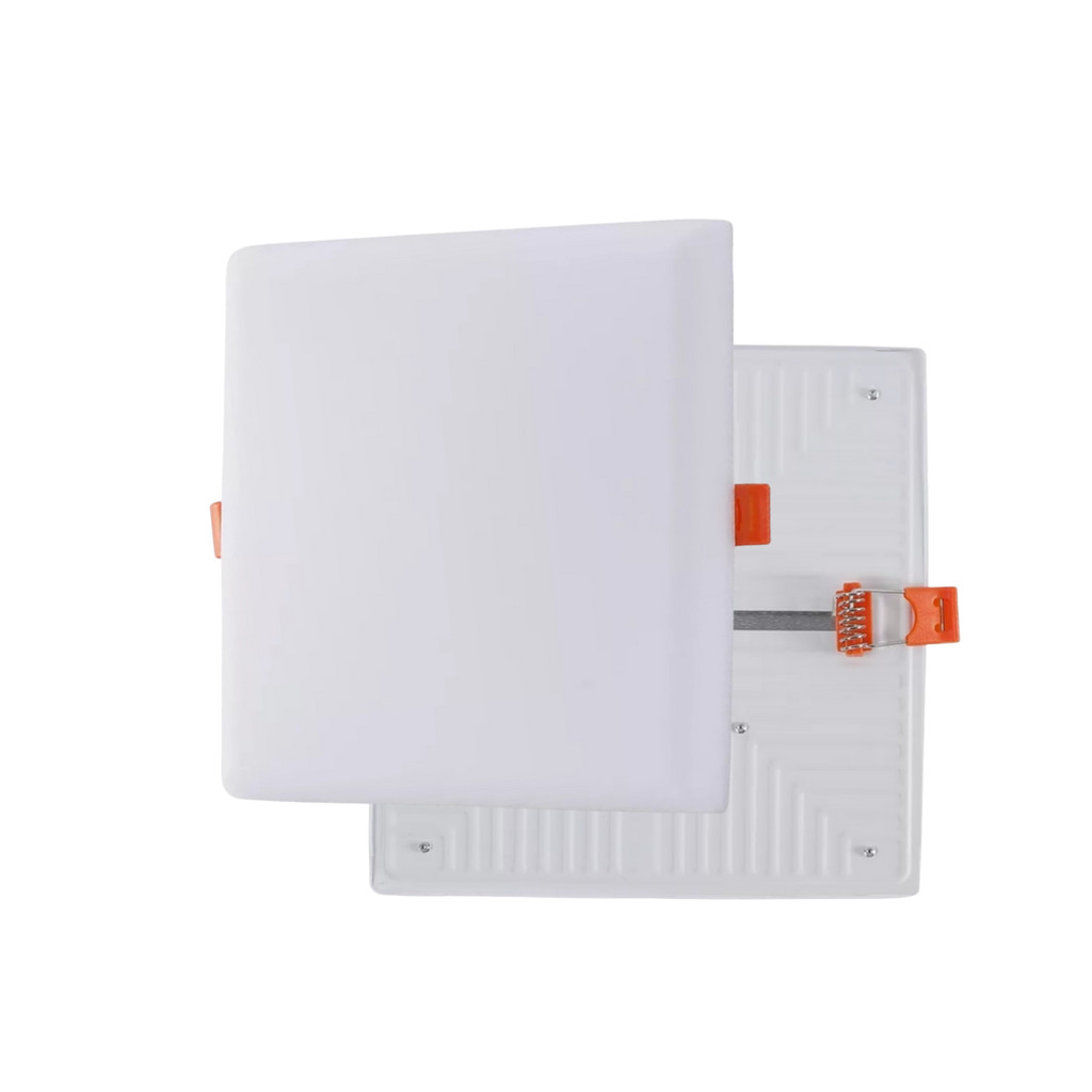 Painel Plafon Led Borda Infinita 12w Embutir Quadrado Bivolt Branca Frio 6500k ou Neutro 4000k10cm