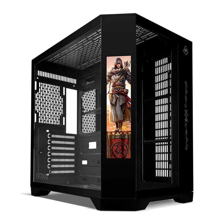 Gabinete Gamer Mancer CV700X, Mid-Tower, Com Tela LCD, Lateral de Vidro, Preto, MCR-CV700X-BK em Oferta na Shopee