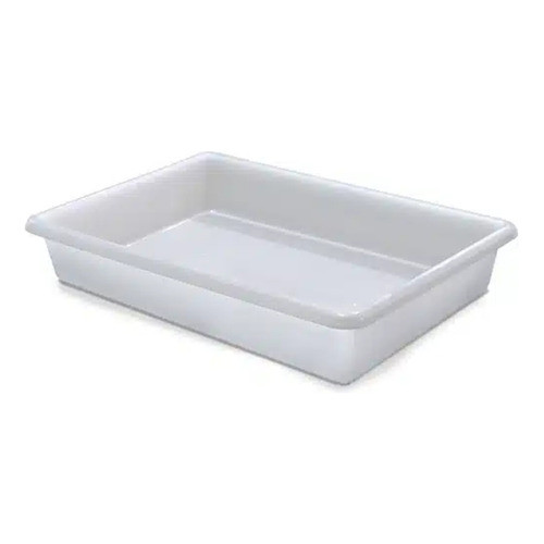 KIT 04 Bandejas Plástica Retangular 12L Multiuso Branca 53Cm em Oferta na Shopee