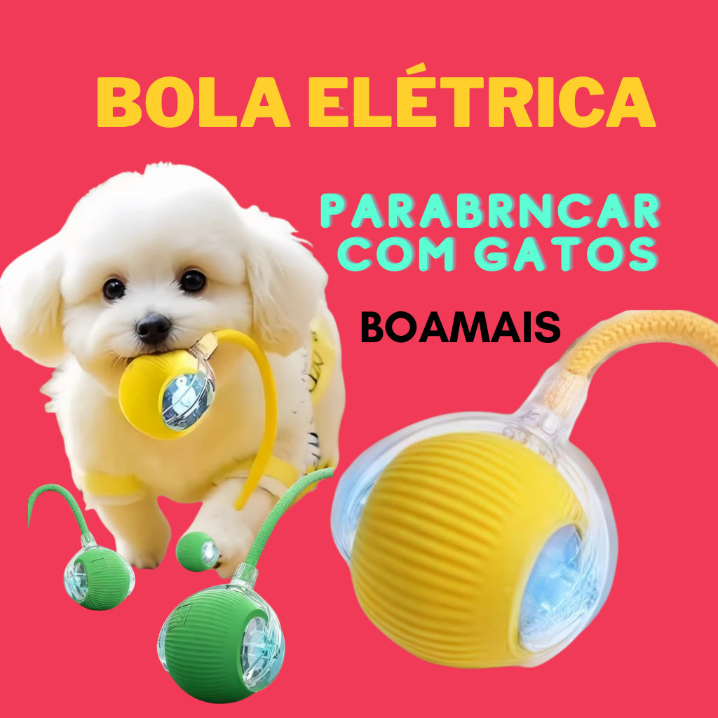 Bola de rolamento automática, brinquedo interativo para filhotes, treinamento elétrico para cães
