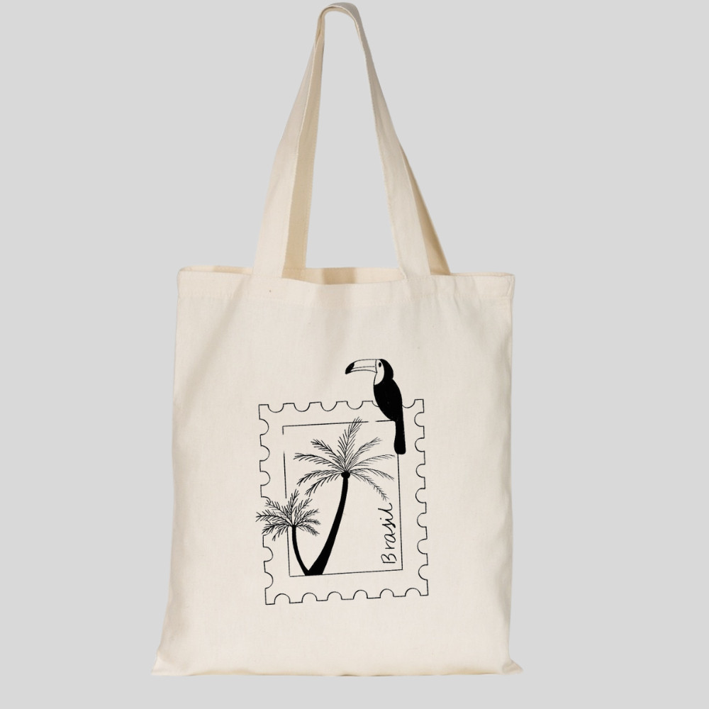 Bolsa Ecológica Ecobag  "BRASIL" - 100% algodão em Oferta na Shopee