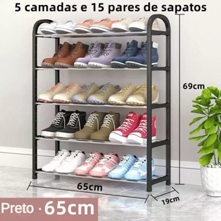 5 Andares 15 Pares Premium Sapateira De Porta Organizadora Para Sapatos Organizador Quarto Sapateira em Oferta na Shopee