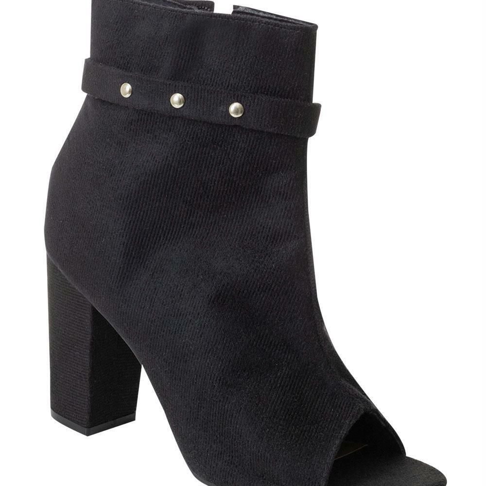 Ankle Boot Em Camurça Sintética Preta