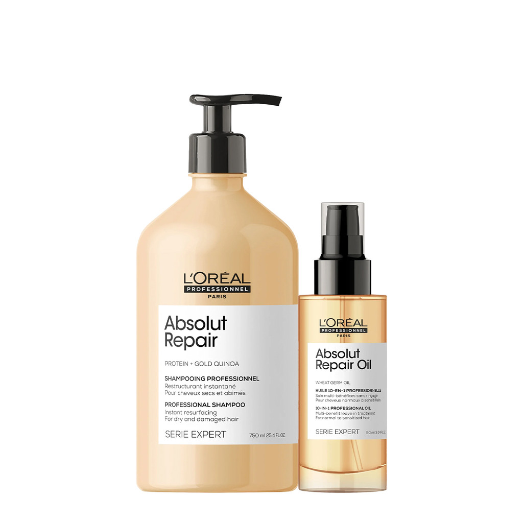 Kit L'Oréal Professionnel Absolut Repair Gold Shampoo 750 Oil (2 produtos)