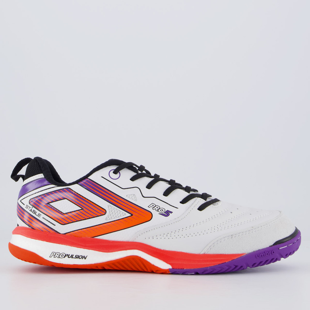 Chuteira Umbro Pro 5 Stable Futsal Branca em Oferta na Shopee