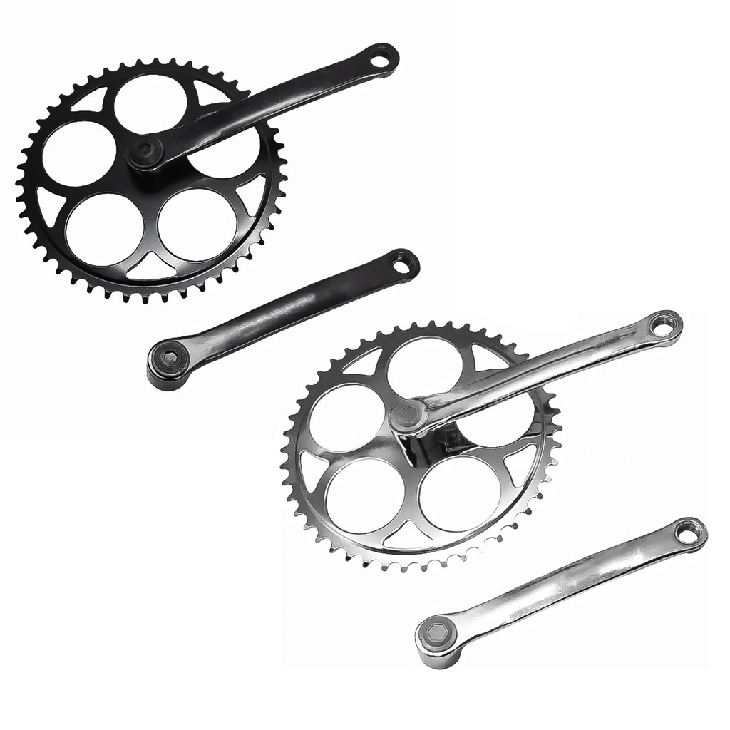 Pedivela Single Bicicleta 46D Aço 170mm Ponta Quadrada Bike Fixa Urbana