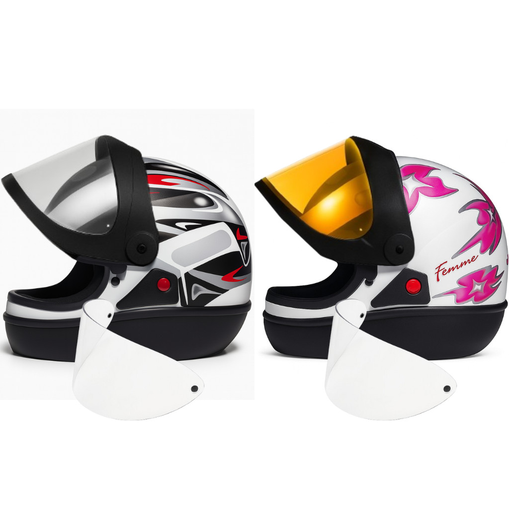 Kit 2 Capacete San Marino Automático + Viseira 2.2mm Grossa