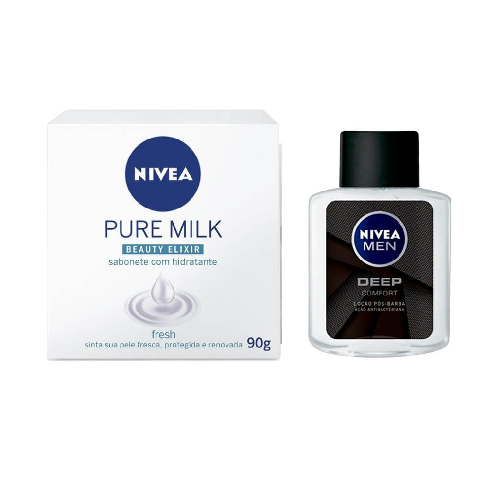 Kit 1 Sabonete em Barra Hidratante Nivea Pure Milk Fresh 90g em Oferta na Shopee