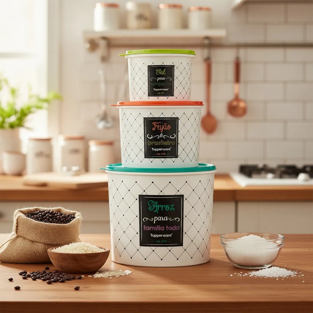 Caixa De Mantimento Bistrô Conjunto 3pçs Tupperware®