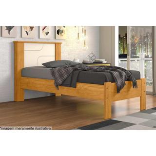 Cama Solteiro Pérola Cinamomo/Off White - Conquista em Oferta na Shopee
