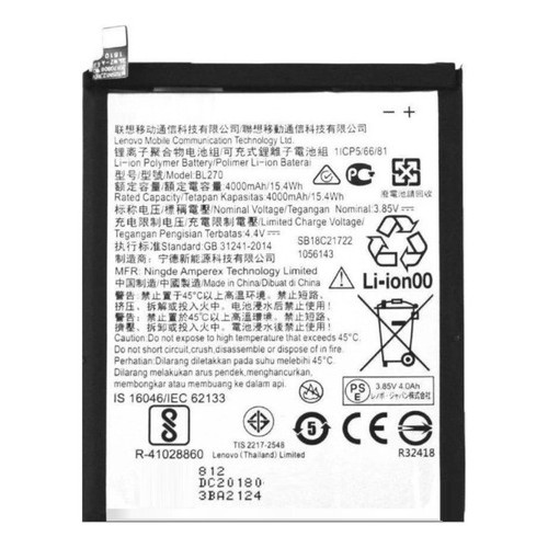 Bateria Original Motorola Compatível Com Motorola Moto G6 Play Bl270