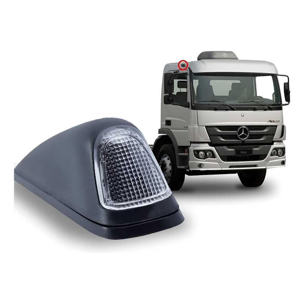 Lanterna Teto Delimitadora Mercedes Benz Atego Axor Accelo Cristal