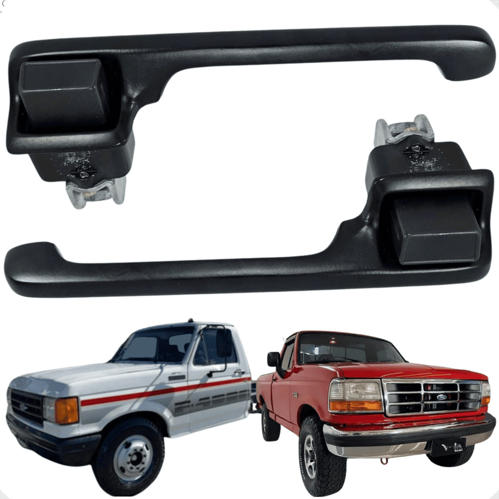 Par Maçaneta Externa Da Porta Ford F1000 F4000 F12000 1993 1994 1995 1996 1997 1998 Preta