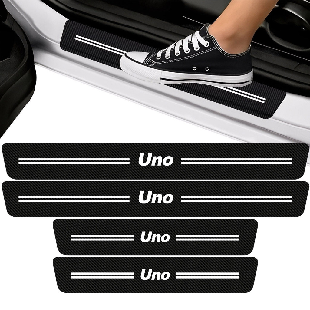 Soleira Da Porta Para Fiat Uno Fibra de Carbono Protetora em Oferta na Shopee